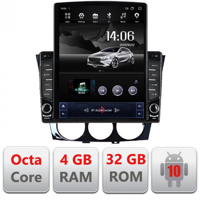 Navigatie dedicata Mazda RX8 2008-2011 Tip Tesla Android radio gps internet 8core 4G 4+32 kit-rx8-11+EDT-E709 CarStore Technology