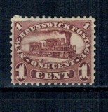 New Brunswick 1863 - Locomotiva, 1c, neștampilat, cu sarniera