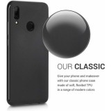Husa Silicon Negru Huawei P Smart 2019 GloMax Protectie Soc, Praf, Zgarieturi