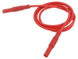 Cablu de măsurare Hirschmann T&amp;M 16A 1m mufă banană 4 mm roșu