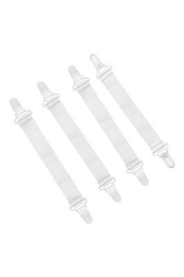 Set cleme pentru fixare cearceaf/husa mesei de calcat, cu elastic, 2buc/set, Alb foto