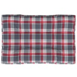 Cumpara ieftin Perna de paleti, rosu carouri, 120x80x12 cm, material textil