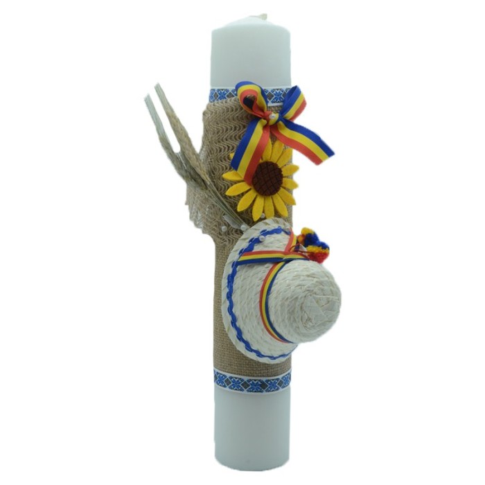 Lumanare pentru botez 40 x 7 cm NN LB-B1, Multicolor Lumanare pentru botez 40 x 7 cm NN LB-B1, Multicolor
