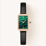 Ceas de mana dama Poedagar Luxury Fashion Elegant Casual Piele Verde