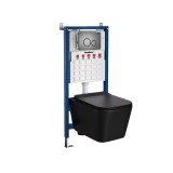 Roya Tina 81GRE set rezervor de toaletă de perete negru