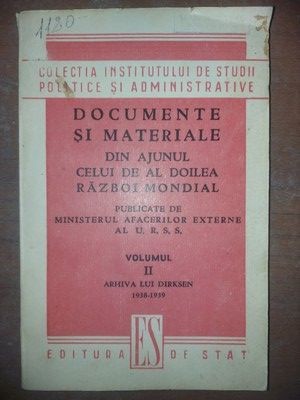 Documente si materiale din ajunul celui de al doilea razboi mondial vol2