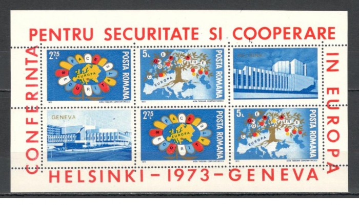 Romania.1973 Conferinta ptr. securitate si cooperare-Bl. TR.385