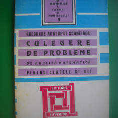 HOPCT CULEGERE PROBLEME MATEMATICA XI-XII GHEORGHE ADALBERT SCHNEIDER 195 PAG