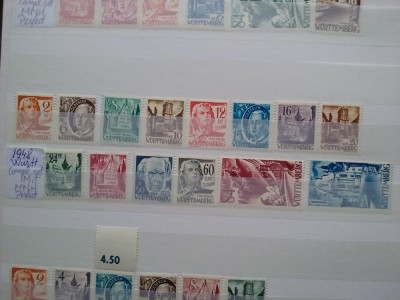 1948-Wurtemberg-Complet set MIT- MNH-Perfect foto
