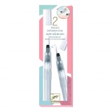Pensule cu rezervor de apa cu 2 varfuri diferite,2 piese set