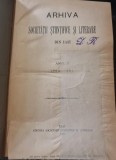 Arhiva Societatii Stiintifice si Literare din Iasi - Anul II - 1890-1891