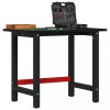 VidaXL Banc lucru maro închis 100x60x81,5 cm lemn masiv stejar 3309672