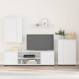 vidaXL Set de 4 piese pentru cabinet TV 4 pcs Alb Lemn compozit