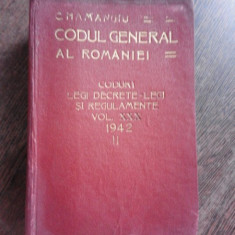CODUL GENERAL AL ROMANIEI VOL. XXX 1942 - II -