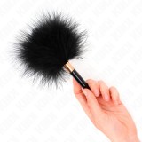 Kink Impact &amp; Touch-Black Gold Metal Tickle Feathers 18 cm