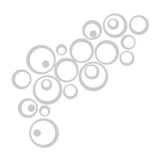 Set 24 Oglinzi Decorative Acrilice Argintii, Design Modern Abstract, Rezistente la Lumina, pentru Toate Suprafetele