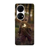 Husa compatibila cu Huawei Nova 9 model Baby Groot, Silicon, TPU, Viceversa, Transparent, Carcasa