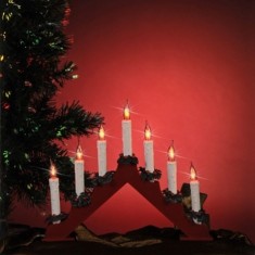 Lumanari decorative de Craciun, becuri tip flacara, Home - Alb