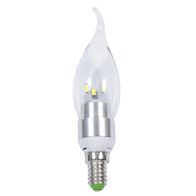 Bec Led Tip Lumanare 6 LED SMD 3W E14 Alb Rece foto