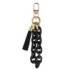 Breloc Femei, Model Lanț, Ciucure, Negru, Clip Auriu, 13cm, Oem
