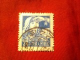 Timbru RP China 1955 - Tanara Fermier - stampilat ( are un pliu )