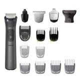 Aparat de tuns 15 in 1 Philips Seria 7000 Multigroom All-in-One MG7940/15, 0.5-16 mm, 22 trepte lungime, Acumulator, Negru/Argintiu