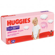 Scutece Chilotel Huggies Pants Giga marimea 6 Fetite, 15-25 kg, 48 buc