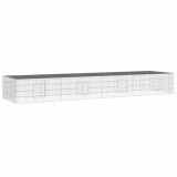 Cusca pentru iepuri, 4 panouri, 325x109x54 cm, fier galvanizat GartenMobel Dekor, vidaXL