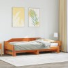 VidaXL Pat zi cu extensie fără saltele, maro, 90x190 cm, lemn masiv 850910