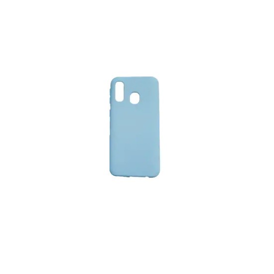 Husa silicon soft-touch compatibila cu Samsung Galaxy A20e, Milky Blue