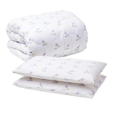 Set Pilota Calduroasa 200x220 + 2 Perne Memory Lavanda 40x70 Cm