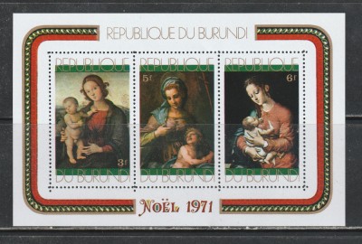 Burundi 1971 - Craciun S/S 1v MNH foto