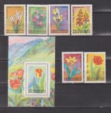 UZBECHISTAN 1993 FLORA MI. 35-40+BL. 2 MNH
