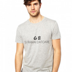 Tricou barbati gri 68 si ramai datoare - M