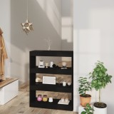 VidaXL Bibliotecă/Separator cameră, negru, 80x30x103 cm, lemn compozit
