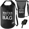 Geantă Impermeabilă Negru, Material PVC, Capacitate 20L, Dimensiuni 57 x 37 cm, Include Curea