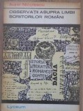 Observatii asupra limbii scriitorilor romani - Aurel Nicolescu - Editura Albatros, 1971 - Carte veche, Limba Romana