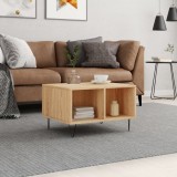 Masuta cafea Gossi stejar Sonoma 60x50x36.5 cm, lemn, metal, dreptunghiulara, depozitare