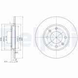 Disc frana Citroen Saxo, Xsara, Zx; Peugeot 106 II, 206, 206 Cc, 206 Sw, 207, 306 Motor 1.1, 1.4, 1.4 16V, 1.4 HDi, 1.6, 1.6 16V, 247x8mm, 25.5 mm,