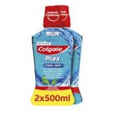 Pachet: Apa de gura Colgate Plax Cool Mint fara alcool, 2 buc x 500 ml