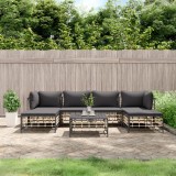 VidaXL Set mobilier de grădină cu perne, 7 piese, antracit, poliratan 3186781