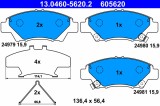 ATE 13.0460-5620.2 set placute frana,frana disc