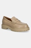 Geox mocasini de piele D BLEYZE culoarea bej, cu platforma, D16QDB 00043 C5322
