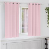 vidaXL Perdele cu perdele 2 pcs Roz bebeluș 175 x 140 cm Poliester