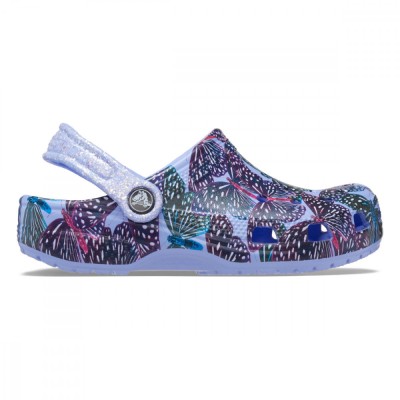 Saboti Crocs Classic Butterfly Clog Kids Mov - Moon Jelly foto