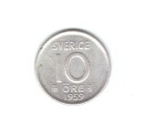 Moneda Suedia 10 ore 1959, stare foarte buna, curata