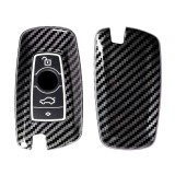Husa de protectie Premium pentru cheie BMW compatibila cu X1, X3, X4, I3, M3, M4, M5, M6, Seria 1,3,5,6,7, Aspect Carbon, LUVLU&trade;