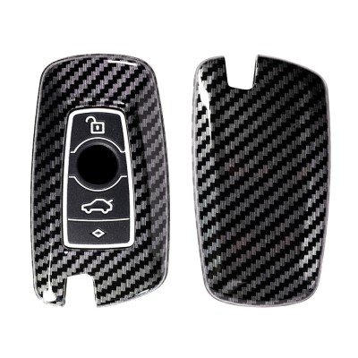 Husa de protectie Premium pentru cheie BMW compatibila cu X1, X3, X4, I3, M3, M4, M5, M6, Seria 1,3,5,6,7, Aspect Carbon, LUVLU&amp;trade; foto