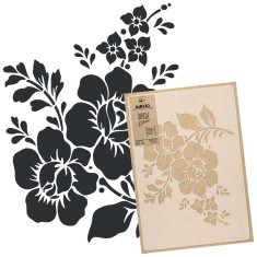 Șablon din plastic reutilizabil // FLORI #1 - MEDIU (43x64cm)