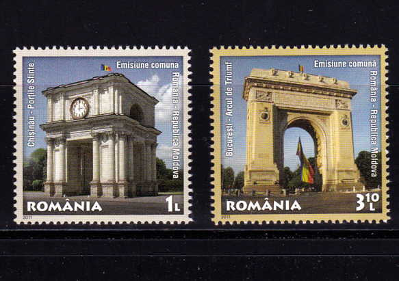 RO 2011 LP 1918 &quot;20 ani relatii diplomatice Romania-Moldova &quot; ,serie ,MNH